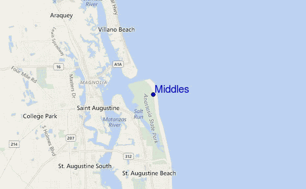locatiekaart van Middles