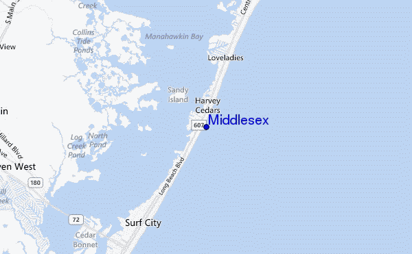 locatiekaart van Middlesex