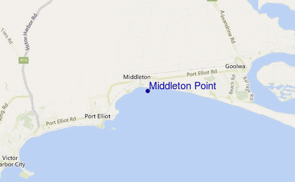 locatiekaart van Middleton Point