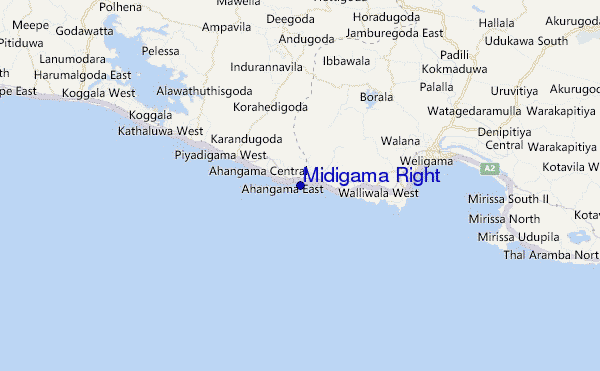 locatiekaart van Midigama Right