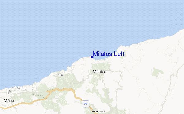 locatiekaart van Milatos Left