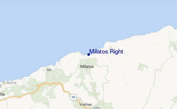 locatiekaart van Milatos Right