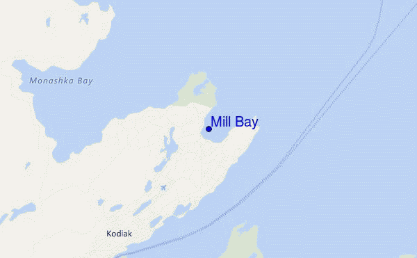 locatiekaart van Mill Bay