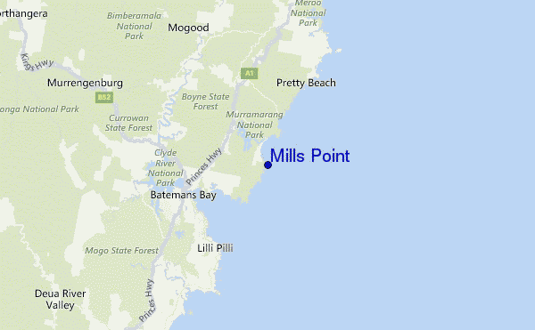 Mills Point Location Map