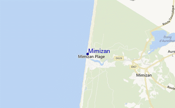 locatiekaart van Mimizan