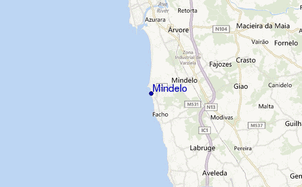 locatiekaart van Mindelo