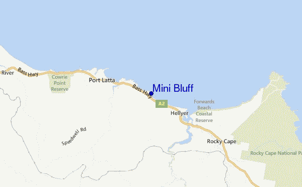 locatiekaart van Mini Bluff