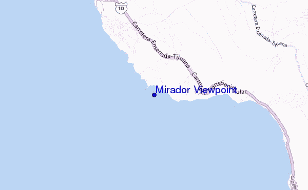 locatiekaart van Mirador Viewpoint
