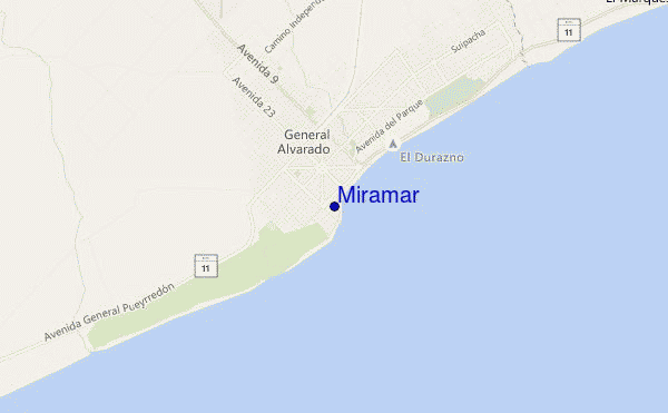 locatiekaart van Miramar