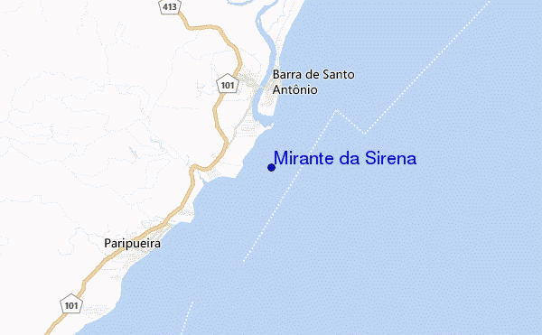 locatiekaart van Mirante da Sirena