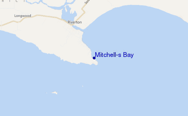 locatiekaart van Mitchell's Bay