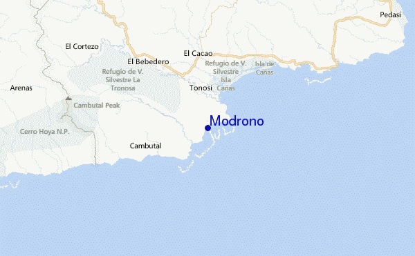 Modrono Location Map