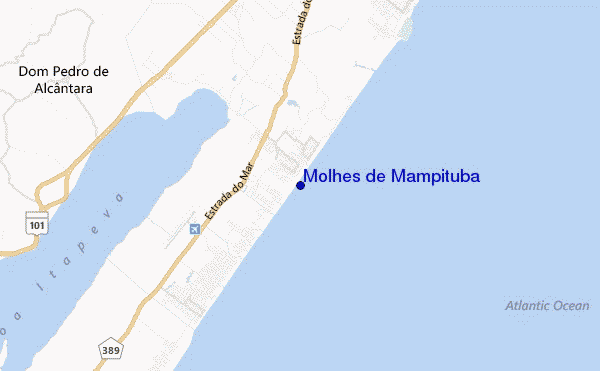 locatiekaart van Molhes de Mampituba