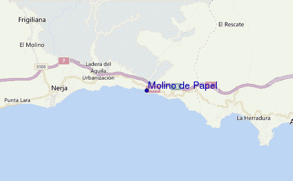 locatiekaart van Molino de Papel