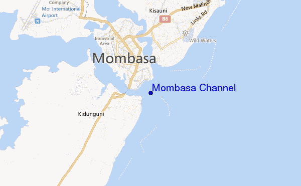 locatiekaart van Mombasa Channel