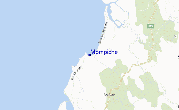 locatiekaart van Mompiche