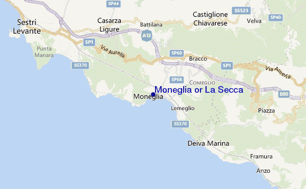 locatiekaart van Moneglia or La Secca
