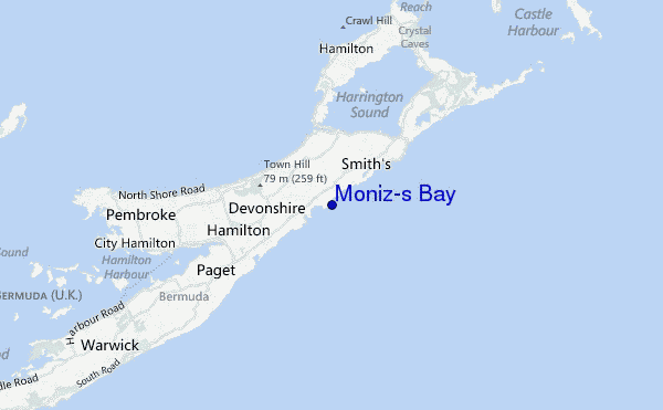 locatiekaart van Moniz's Bay