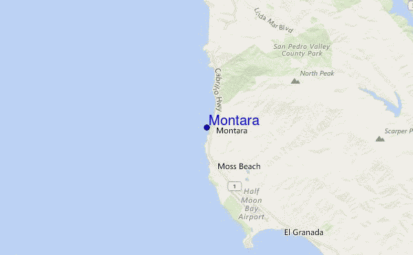 locatiekaart van Montara