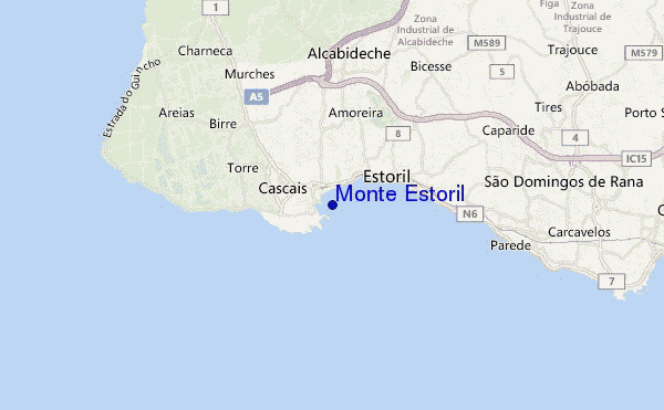 locatiekaart van Monte Estoril