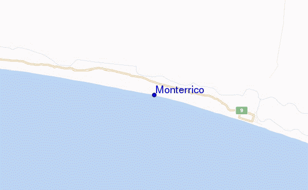 locatiekaart van Monterrico