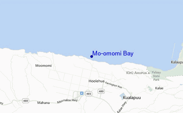 locatiekaart van Mo'omomi Bay