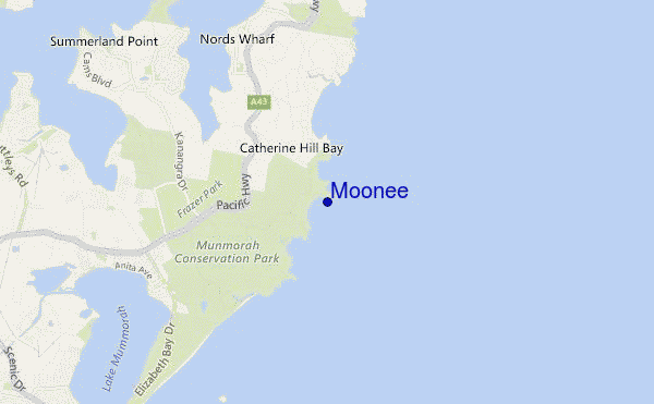 locatiekaart van Moonee