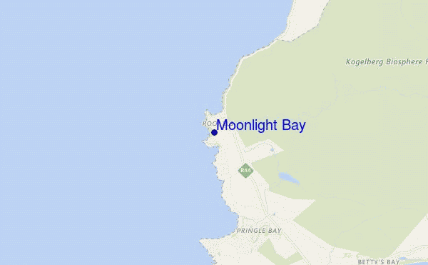 locatiekaart van Moonlight Bay