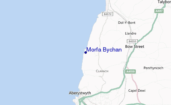 locatiekaart van Morfa Bychan
