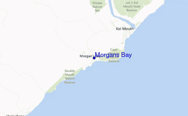 locatiekaart van Morgans Bay