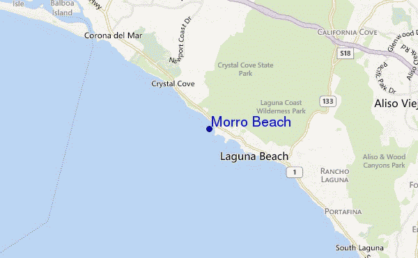 locatiekaart van Morro Beach