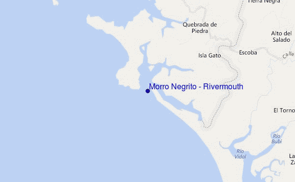 locatiekaart van Morro Negrito - Rivermouth