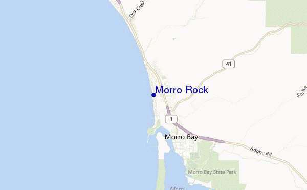 locatiekaart van Morro Rock