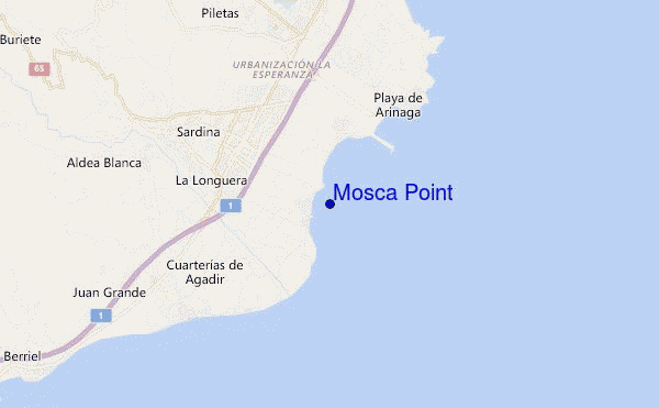 locatiekaart van Mosca Point