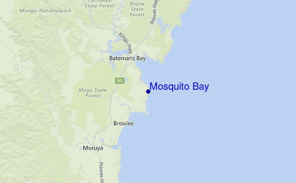 Mosquito Bay Location Map