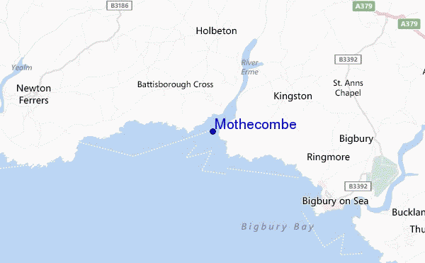 locatiekaart van Mothecombe