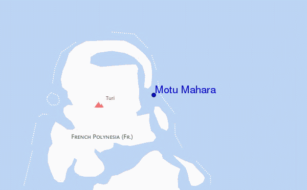 locatiekaart van Motu Mahara