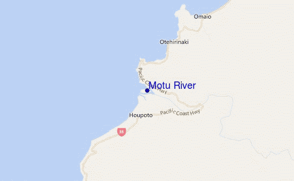 locatiekaart van Motu River