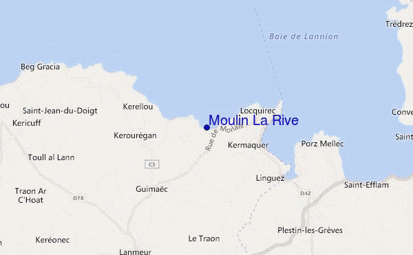 locatiekaart van Moulin La Rive