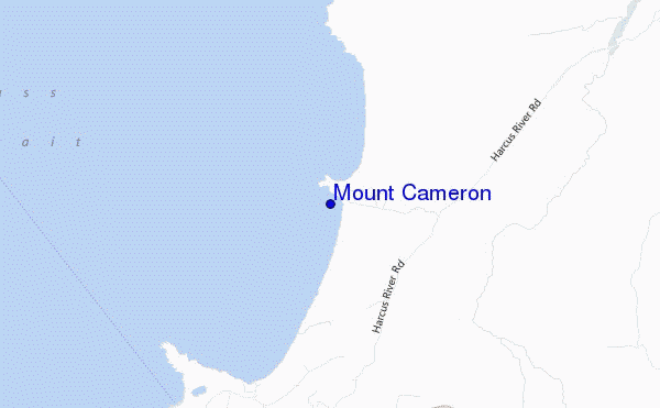 locatiekaart van Mount Cameron