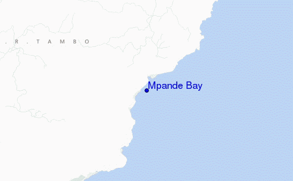 locatiekaart van Mpande Bay