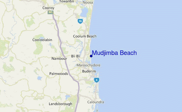 Mudjimba Beach Location Map