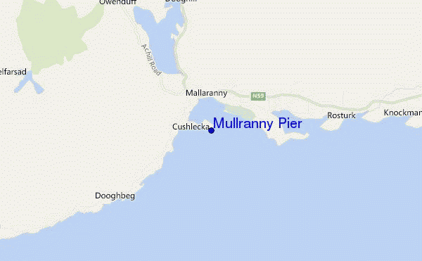 locatiekaart van Mullranny Pier