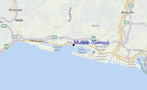 locatiekaart van Multido (Genoa)