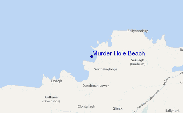 locatiekaart van Murder Hole Beach