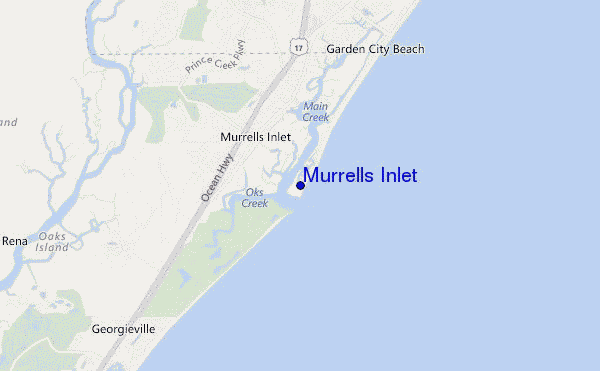 locatiekaart van Murrells Inlet