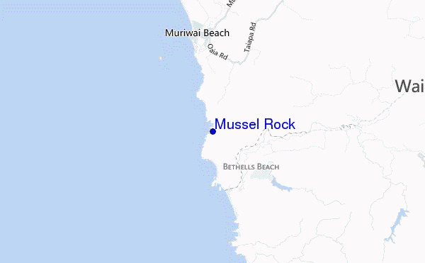locatiekaart van Mussel Rock