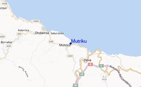 locatiekaart van Mutriku