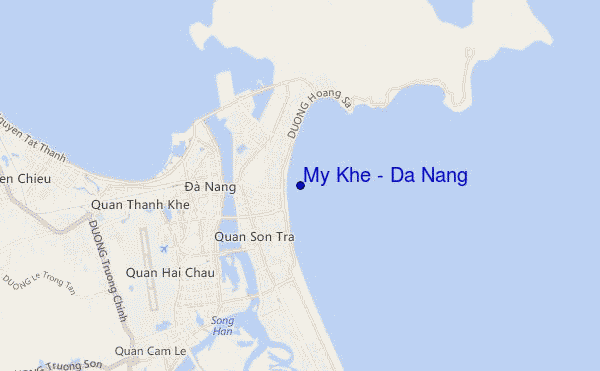 locatiekaart van My Khe / Da Nang