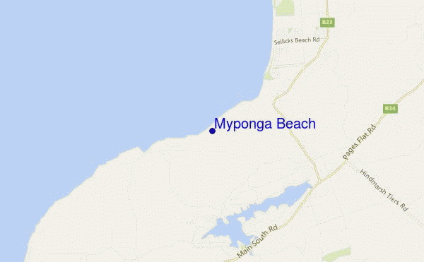 locatiekaart van Myponga Beach